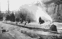 Подводные лодки у борта учебныого артиллерийского корабля "Петр Великий" во время Первой Мировой войны, 1914-1917 годы