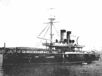 Броненосный корабль "Екатерина II" в районе Севастополя, 1889 год