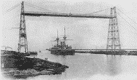 Броненосец "Император Александр II" входит в Бизертский канал. Май 1900 года