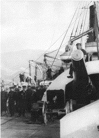 На баке эскадренного броненосца "Двенадцать Апостолов". Новороссийск лето 1904 года