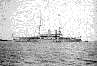 Эскадренный броненосец "Ростислав" в Северной бухте Севастополя, начало 1900-х годов