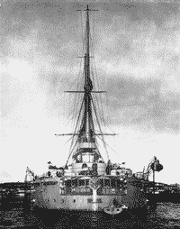 Линейный корабль "Ростислав" на рейде Севастополя, осень 1913 года