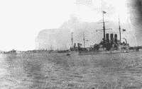Линейный корабль "Пантелеймон" в Севастопольской бухте во время Первой Мировой войны