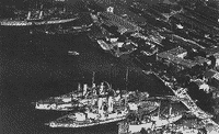 Линейные корабли "Три Святителя" и "Борец за свободу" во время оккупации Севастополя германскими войсками, 1918 год