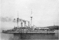 Линейный корабль "Евстафий" входит в Северную бухту Севастополя, начало 1910-х годов