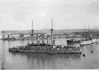 Линейный корабль "Иоанн Златоуст" на стоянке в Южной бухте Севастополя, 1911 год