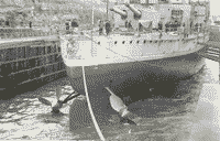 Линейный корабль "Иоанн Златоуст" в доке в Севастополе