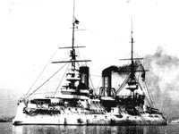 Эскадренный броненосец "Цесаревич" покидает Тулон, 4 сентября 1903 года