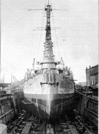 Линейный корабль "Андрей Первозванный" в Кронштадском доке, 1910-е годы