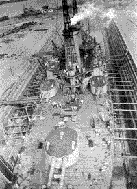 Линейный корабль "Андрей Первозванный" в доке, 1912-1914 годы