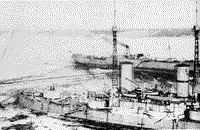 Линейный корабль "Император Павел I" и вспомогательное судно, 1912-1914 годы
