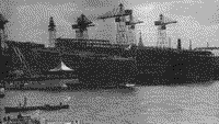 Спуск на воду линейного крейсера "Бородино" со стапеля Адмиралтейского завода, 19 июля 1915 года