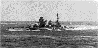 Линейный корабль "Джулио Чезаре" на полном ходу во время операции М-43, 3-5 января 1942 года