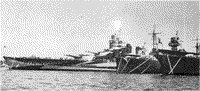 Линейный корабль "Джулио Чезаре" в Таранто, лето 1943 года