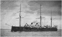 Крейсер I ранга "Минин" в составе Учебно-Артиллерийского отряда в 1902 году
