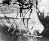 Броненосный фрегат "Дмитрий Донской" в доке в Нагасаки, 1888 год