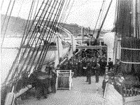 На палубе броненосного фрегата "Дмитрий Донской", конец 1880-х годов