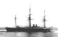 Крейсер "Рында" в Сиднее. 1888 год