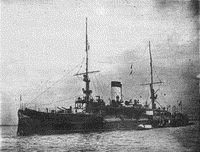 Броненосный крейсер "Адмирал Нахимов" в составе Второй Тихоокеанской эскадры, 1904 год