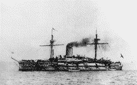 Броненосный крейсер "Адмирал Нахимов" в Чифу, апрель 1895 года