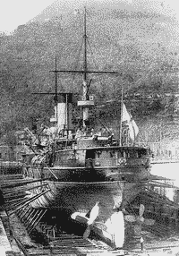 "Адмирал Нахимов" на ремонте в Специи, весна 1900 года