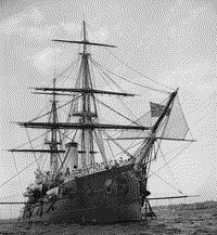 Броненосный крейсер "Адмирал Нахимов" у побережья Северной Америки, 1893 год