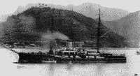 Броненосный крейсер "Адмирал Нахимов" у побережья Японии, 1888-1891 годы