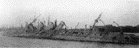 Затопленный броненосный крейсер "Память Азова" в Средней гавани Кронштадта, 1923 год