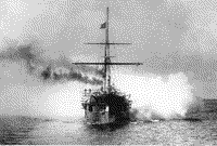 Броненосный крейсер "Память Азова" в составе Учебно-Артиллерийского отряда, 1902 год