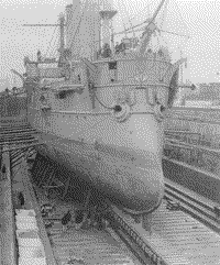 Учебное судно "Двина" в доке, Кронштадт, 1910-е годы