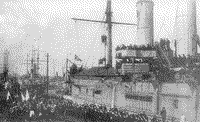 Учебное судно "Память Азова" в Кронштадте, весна 1917 года