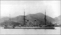 Броненосный крейсер "Рюрик" в Нагасаки