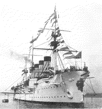 Броненосный крейсер "Россия" в Йокогаме
