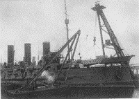 Броненосный крейсер "Россия" во время перевоооружения, 1915-1916 годы