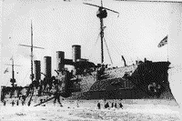 Броненосный крейсер "Громобой" во Владивостоке, зима 1903-1904 годов