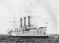 Бронепалубный крейсер "Диана" на Малом Кронштадском рейде