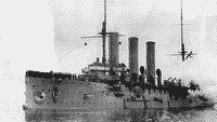 Бронепалубный крейсер "Диана" на учениях после 1908 года