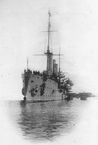 Бронепалубный крейсер "Диана" в Алжире, 1909-1910 годы