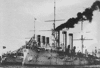 Бронепалубный крейсер "Паллада" перед уходом на дальний Восток, сентябрь 1902 года