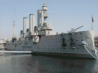 Макет крейсер "Аврора", август 2002 года