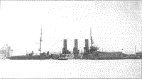 Разоруженный крейсер "Аврора" в Ораниенбаумском порту