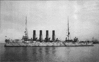Бронепалубный крейсер "Варяг" на Большом Кронштадском рейде, май 1901 года