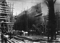 Крейсер "Варяг" подготовка к спуску, осень 1899 года