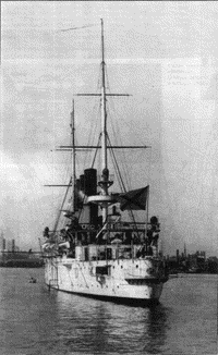 Крейсер "Варяг" на реке Делавэр, начало 1901 года