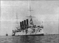 Крейсер "Варяг" на Большом Кронштадском рейде, конец мая 1901 года