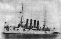 Крейсер "Варяг" на рейде Алжира, конец сентября 1901 года