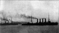 Крейсер "Варяг" идет в бой, 11 часов 20 минут 27 января 1904 года