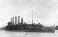 Крейсер "Аскольд" в устье реки Вузунг, 30 июля 1904 года