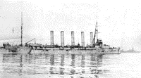 Крейсер "Аскольд" в составе союзной эскадры на Средиземном море, 1914 или 1915 год