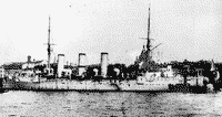 Бронепалубный крейсер "Богатырь" на Неве, 1916-1917 годы